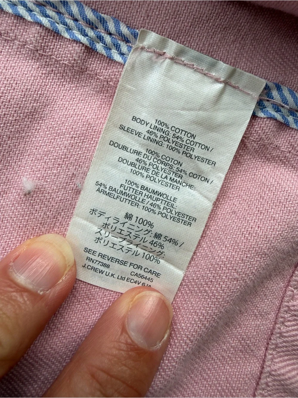 J.Crew Pink Cotton Peacoat Jacket Size 4 Preppy Spring Coat - Picture 3 of 11